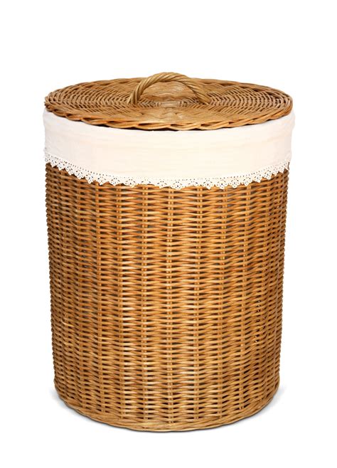 wicker laundry baskets with liners